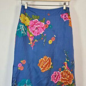 Vintage Hennes Collection Floral Silk Skirt